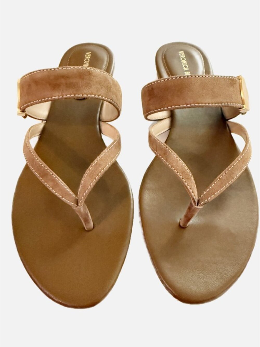 VERONICA BEARD Salva Dash Flat Sandal Chestnut 8.5M - Picture 4 of 10